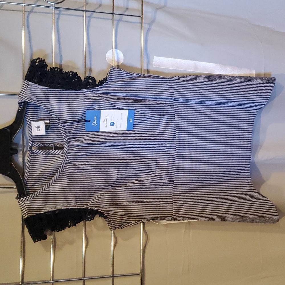 Cabi Lace Flutter Top